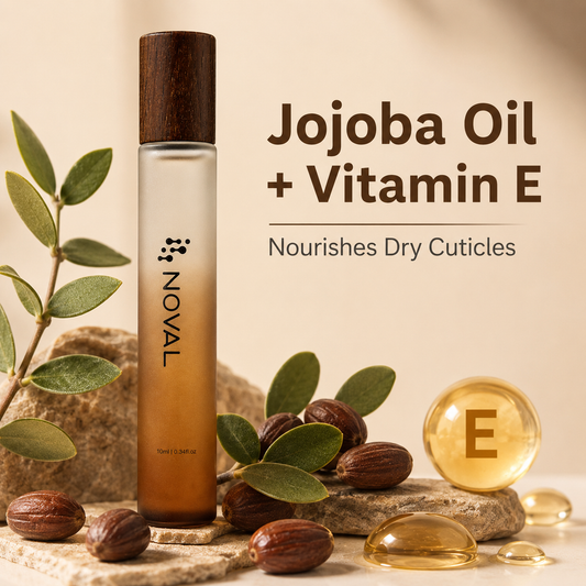 NOVAL Sandalwood Roll-On Cuticle Oil for Men with Jojoba Oil