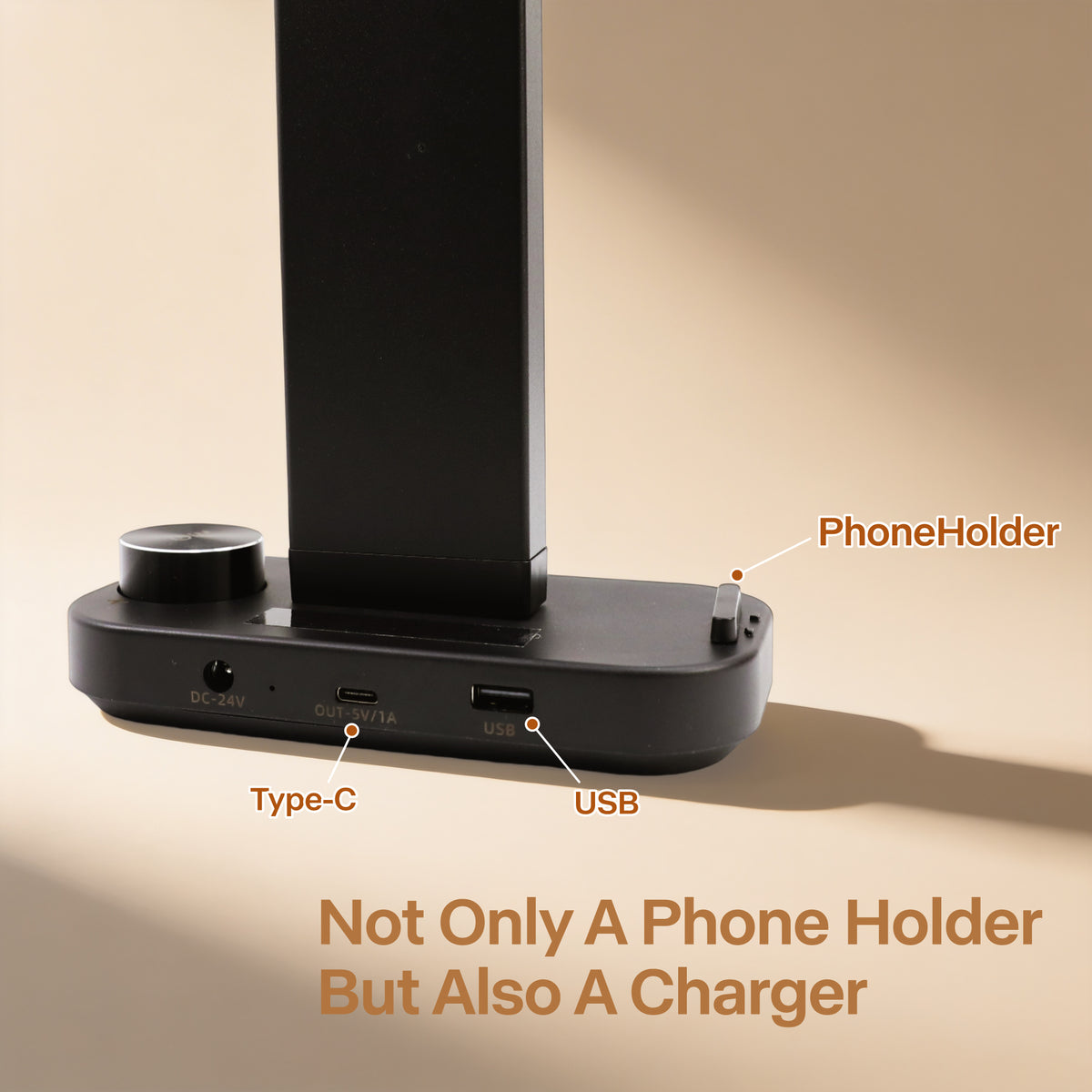 NOVAL 40W Foldable Nail Desk Lamp with Phone Holder