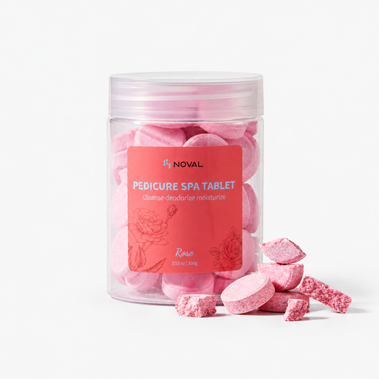NOVAL Rose Pedicure Spa Tablets for Nail Salons, 50 Count