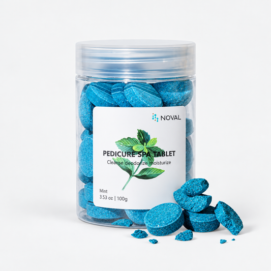 NOVAL Mint Pedicure Spa Tablets for Nail Salons, 50 Count