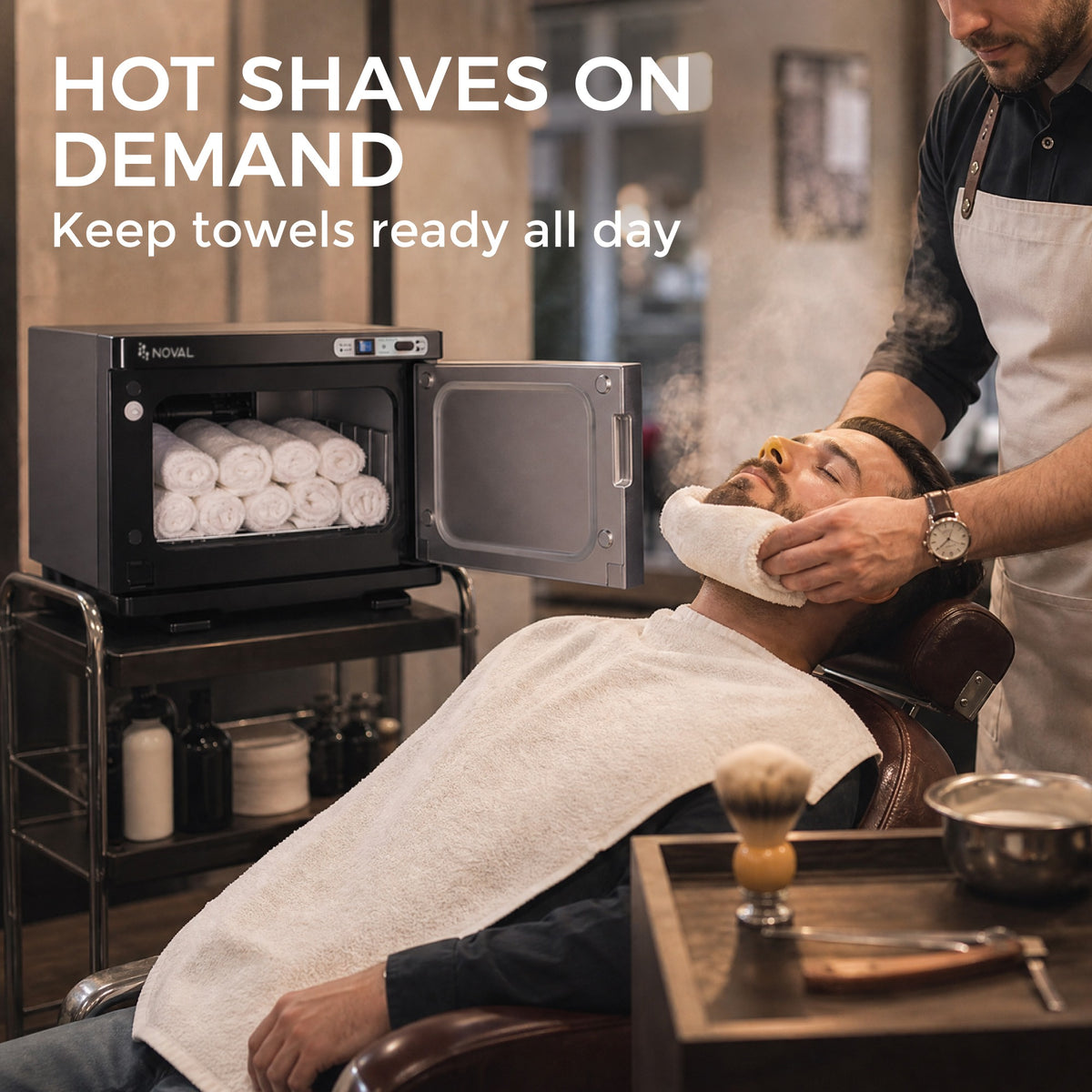 NOVAL hot towel warmer for barber hot towel service