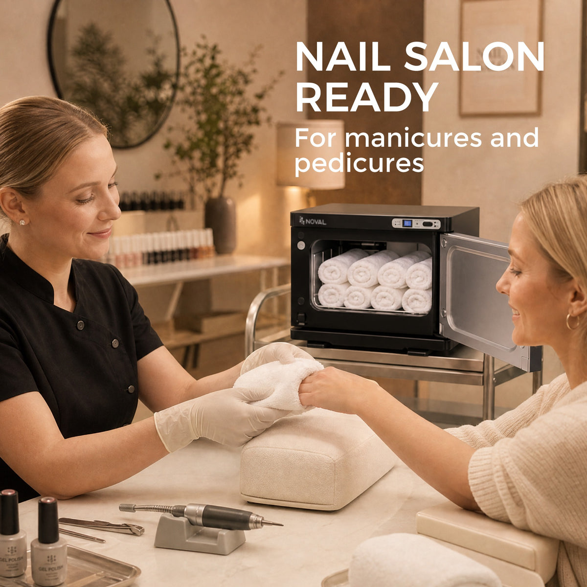 NOVAL hot towel warmer for manicure and pedicure services