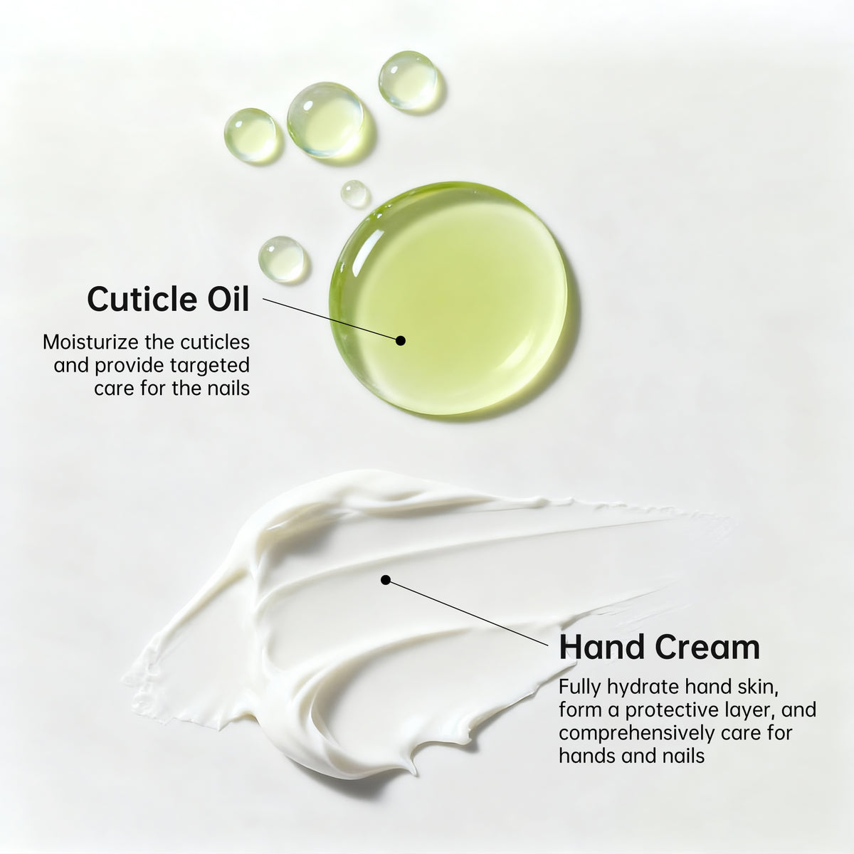 NOVAL cedar cuticle oil and hand cream textures