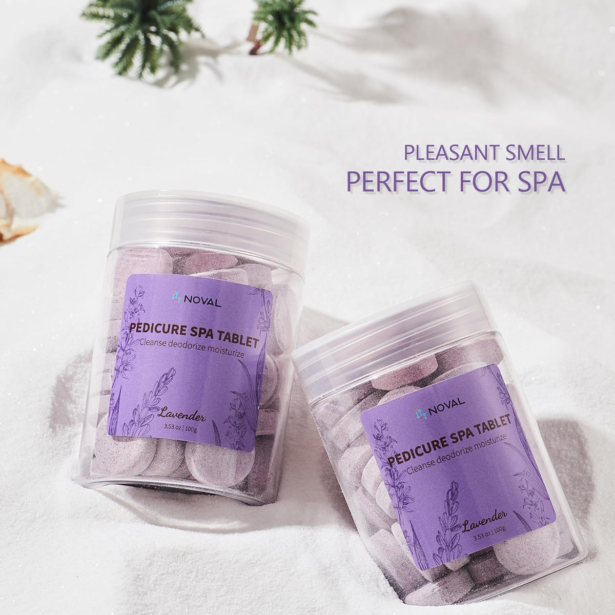 NOVAL lavender pedicure spa tablets for spa foot soak services