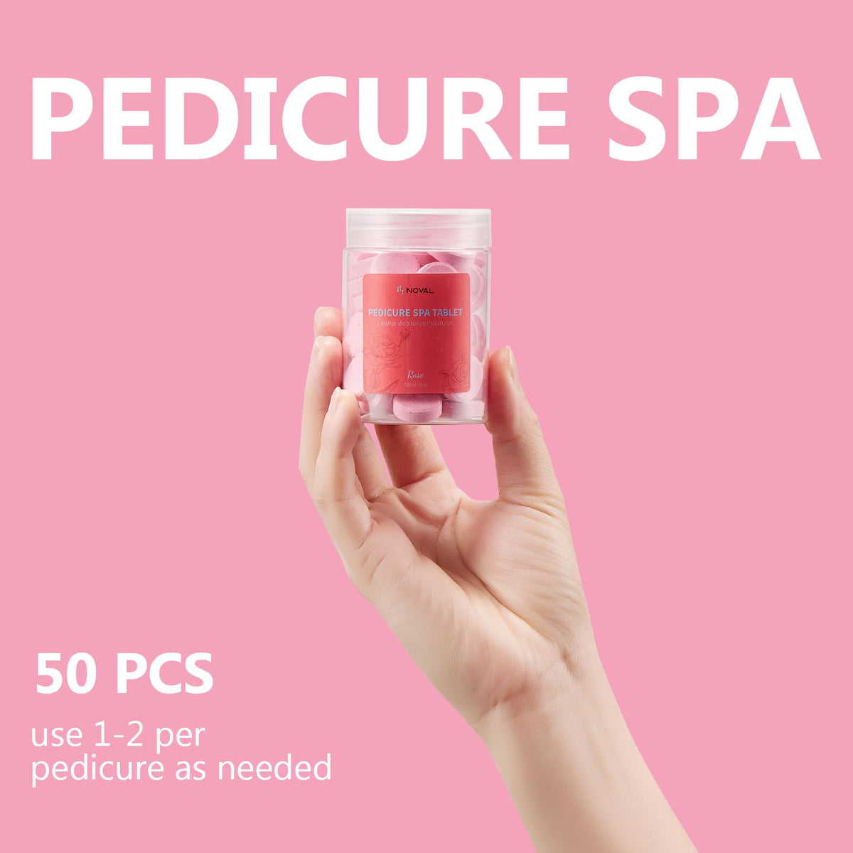 NOVAL rose pedicure spa tablets, 50 pieces