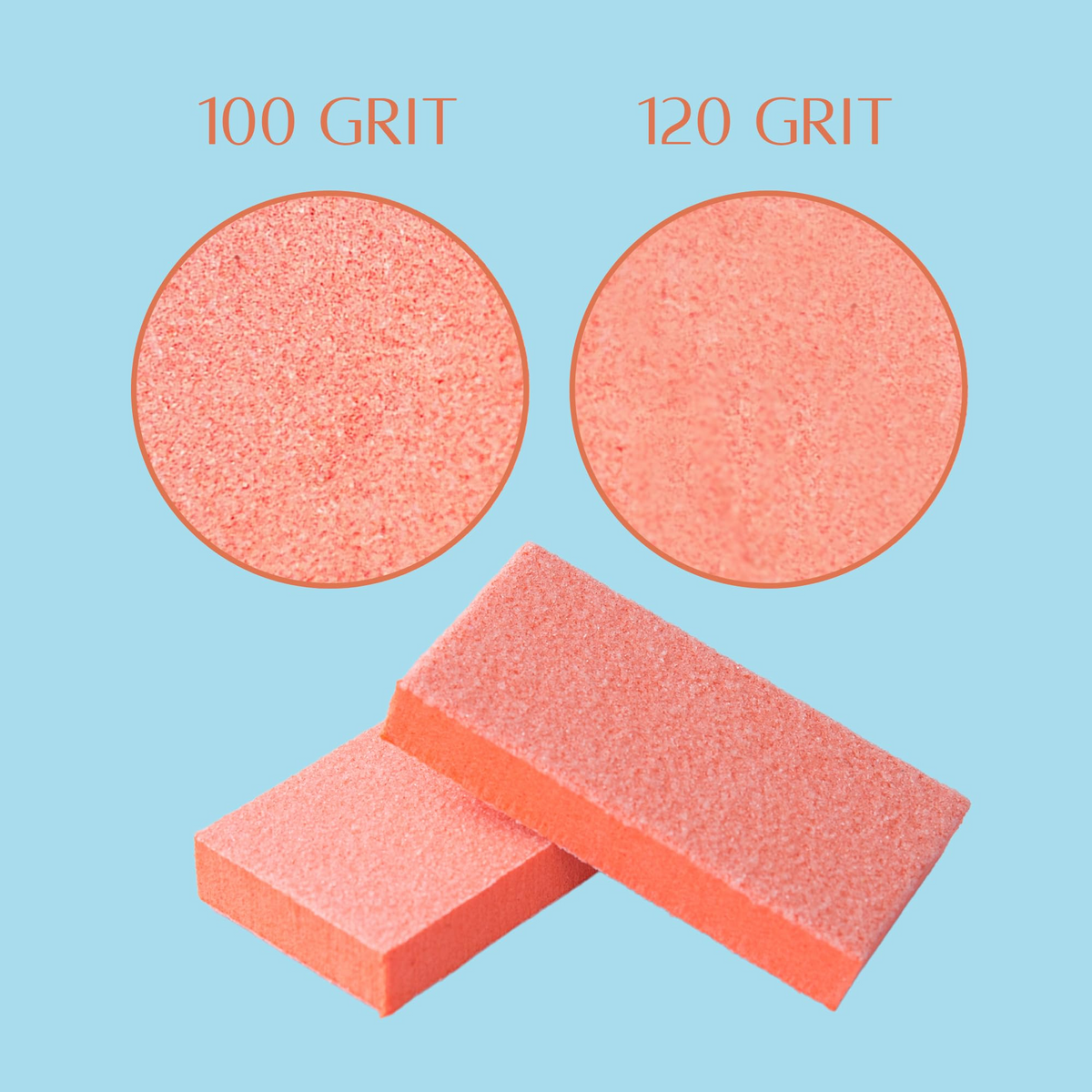 RED NAIL DESIGN nail buffer 100 grit and 120 grit surfaces