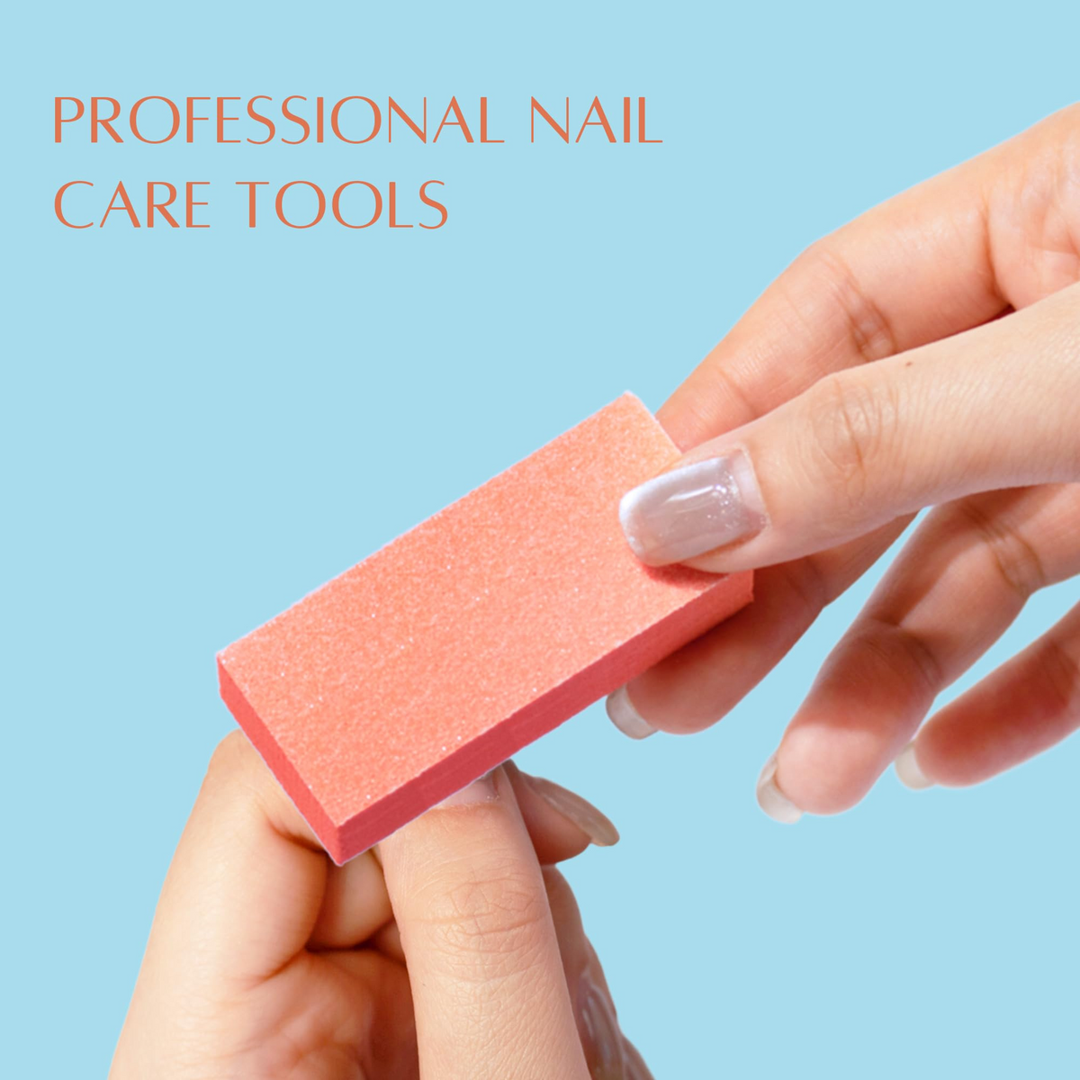 Slim nail buffer used for professional manicure nail care