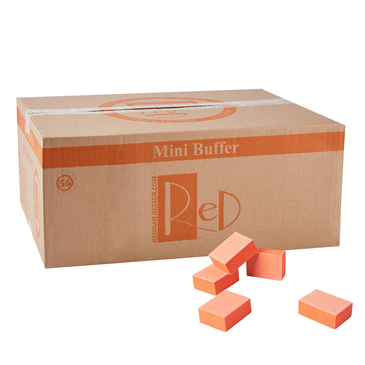RED NAIL DESIGN mini disposable nail buffers 1500 pack