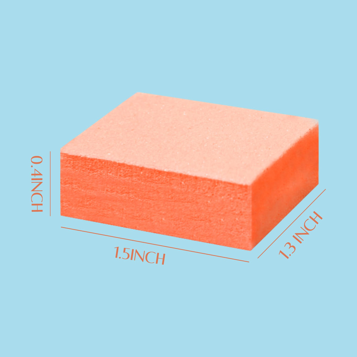 Mini nail buffer size 1.5 x 1.3 x 0.4 inch